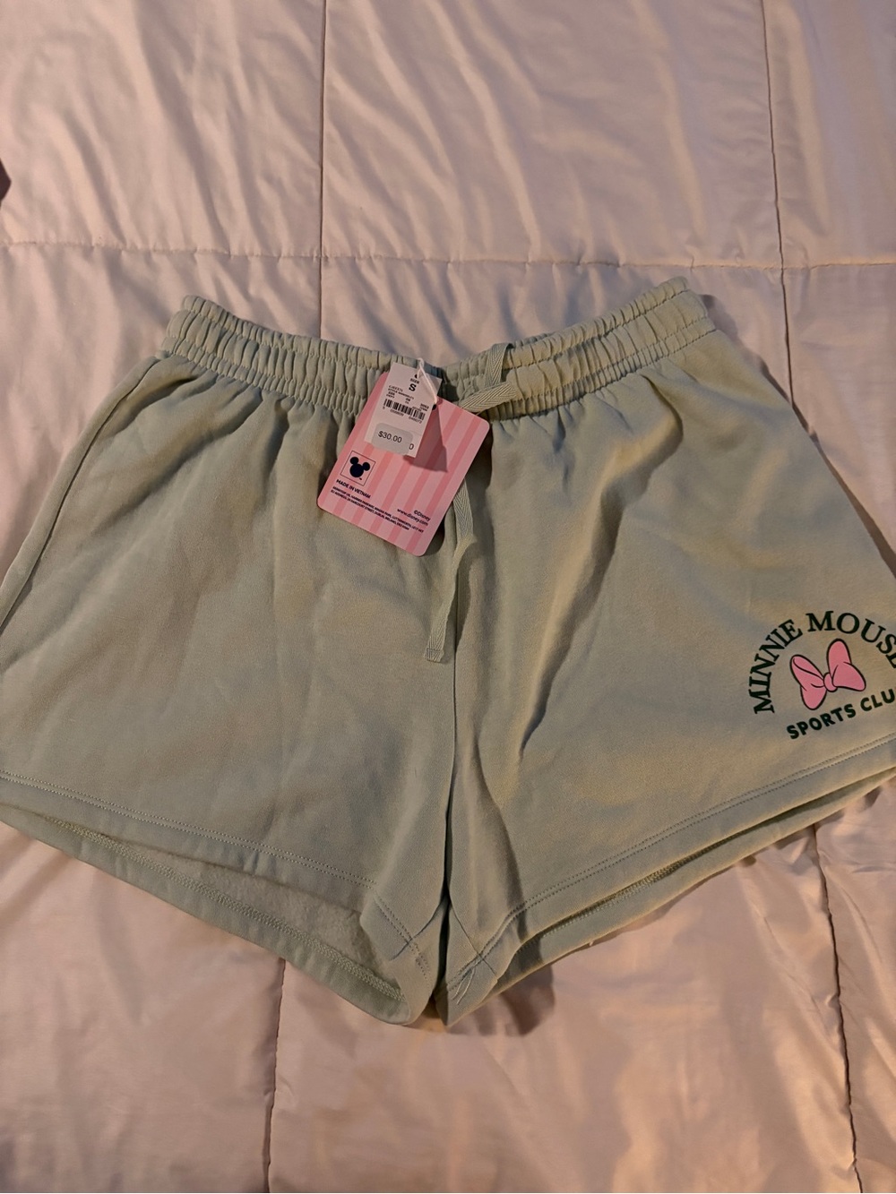 Disney Minnie Mouse Sports club fleece shorts. Sz S